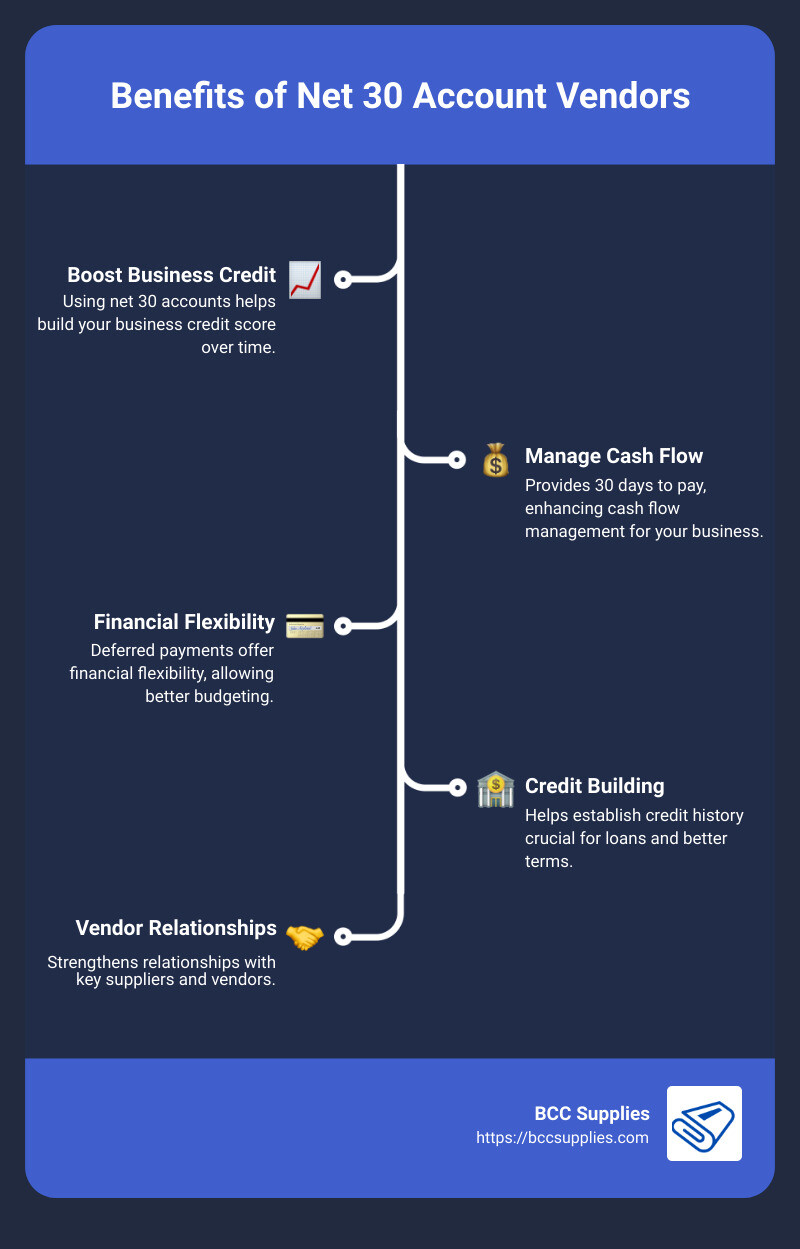 Infographic on net 30 vendors benefits - net 30 account vendors infographic infographic-line-5-steps Infographic on net 30 vendors benefits - net 30 account vendors infographic infographic-line-5-steps