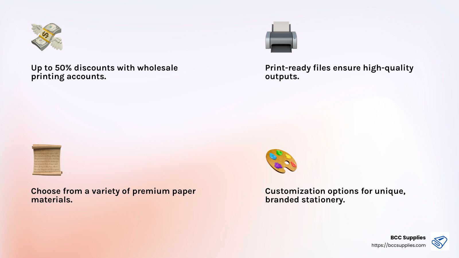 Custom Printing Savings - stationery shop wholesale infographic 4<em>facts</em>emoji_light-gradient Custom Printing Savings - stationery shop wholesale infographic 4<em>facts</em>emoji_light-gradient