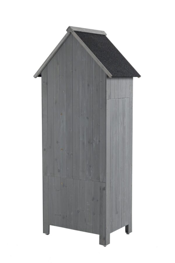 d0102h2cr07-6.jpg 30.3"L X 21.3"W X 70.5"H Outdoor Storage Cabinet; Wooden Tool Shed for Garden Patio Backyard, Natural/Gray