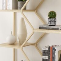d0102h2jc4v-10.jpg Rattan bookshelf 5 tiers Bookcases Storage Rack with cabinet for Living Room Home Office