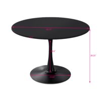 d0102h2qsi7-6.jpg 42.12"Modern Round Dining Table with Round MDF Table Top; Metal Base Dining Table; End Table Leisure Coffee Table
