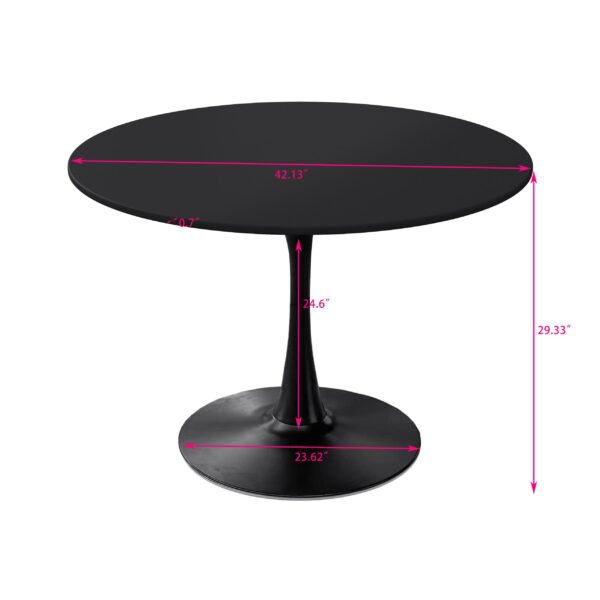 d0102h2qsi7-6.jpg 42.12"Modern Round Dining Table with Round MDF Table Top; Metal Base Dining Table; End Table Leisure Coffee Table