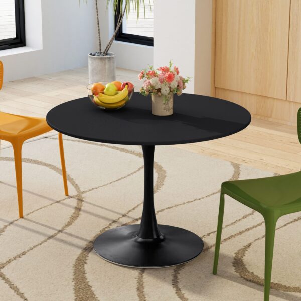 d0102h2qsi7.jpg 42.12"Modern Round Dining Table with Round MDF Table Top; Metal Base Dining Table; End Table Leisure Coffee Table