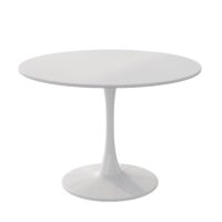 d0102h2qsig-3.jpg 42.12"Modern Round Dining Table with Round MDF Table Top; Metal Base Dining Table; End Table Leisure Coffee Table