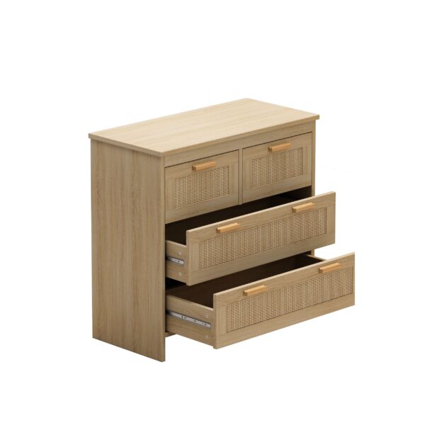 d0102h2z91v-4.jpg 4 Drawers Rattan Cabinet,for Bedroom,Living Room,Dining Room,Hallways,Easy Assembly