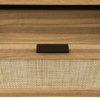 Modern 6 Drawer Dresser Wood Cabinet (Walnut)