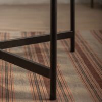 d0102h74ict-11.jpg 33"Modern Thread Design Round Coffee Table , MDF Table Top with Cross Legs Metal Base