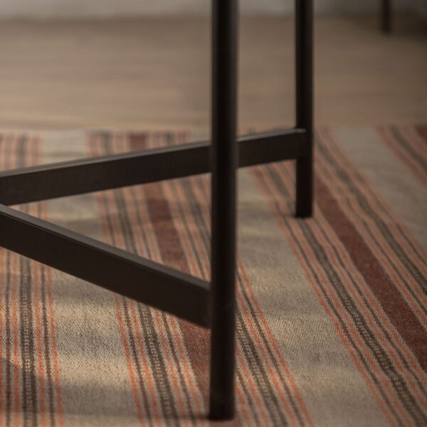 d0102h74ict-11.jpg 33"Modern Thread Design Round Coffee Table , MDF Table Top with Cross Legs Metal Base