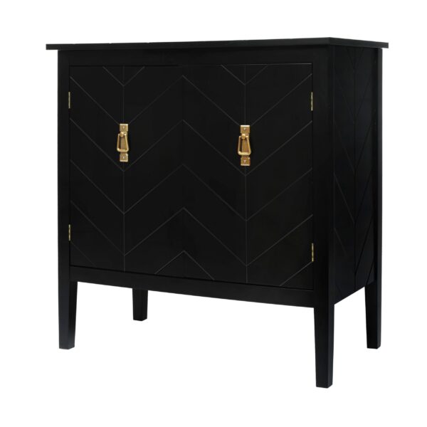d0102h7buq6-6.jpg 2 Door Wooden Cabinets, Black Wood Cabinet Vintage Style Sideboard for Living Room Dining Room Office