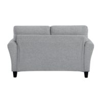 d0102haj9p7-5.jpg Modern 1pc Loveseat Textured Fabric Upholstered Rounded Arms Attached Cushions Transitional Living Room Furniture