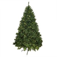 7FT Classic Style Christmas Tree with 550 Warm White LED Lights, Stable Iron Base