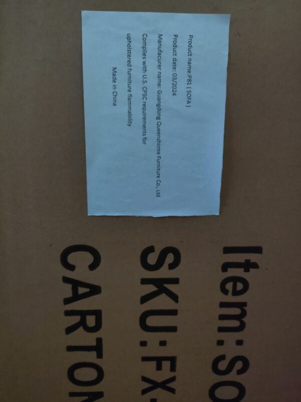 FX-P81-CW2 SOFA Modern Cream Velvet Sofa with Gold Accents - Sleek Channel-Tufted Upholstery, 3-Seat Couch for Living Room and Office Decor(TEMU Suitable)