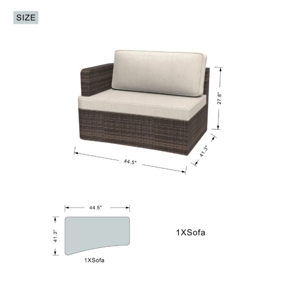 Direct Wicker 5-Piece Outdoor Wicker Sofa Daybed Set Patio Furniture Sunbed