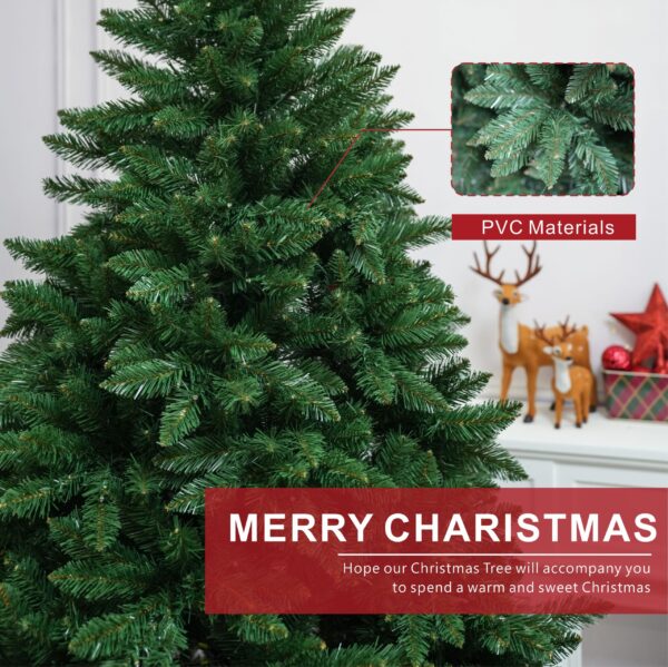 5FT Classic Christmas Tree with 819 Branch Tips, Flame-Retardant PVC, Environmentally Friendly Artificial