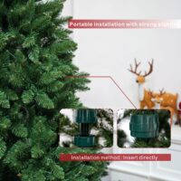 5FT Classic Christmas Tree with 819 Branch Tips, Flame-Retardant PVC, Environmentally Friendly Artificial