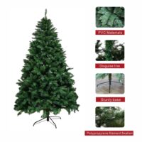 5FT Classic Christmas Tree with 819 Branch Tips, Flame-Retardant PVC, Environmentally Friendly Artificial