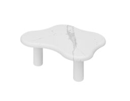d0102hpip8x-19.jpg Cloud Coffee Table Classic Modern Marbling Tea Table, Irregular Indoor End Table For Living Room Apartment Free Shape with 3 Legs