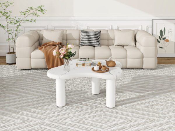 d0102hpip8x-3.jpg Cloud Coffee Table Classic Modern Marbling Tea Table, Irregular Indoor End Table For Living Room Apartment Free Shape with 3 Legs
