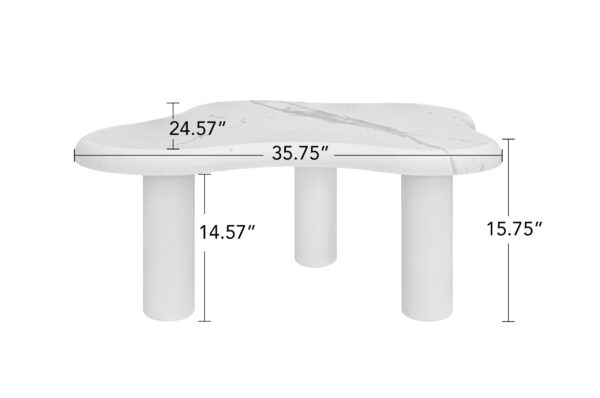 d0102hpip8x-4.jpg Cloud Coffee Table Classic Modern Marbling Tea Table, Irregular Indoor End Table For Living Room Apartment Free Shape with 3 Legs