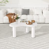 d0102hpip8x.jpg Cloud Coffee Table Classic Modern Marbling Tea Table, Irregular Indoor End Table For Living Room Apartment Free Shape with 3 Legs