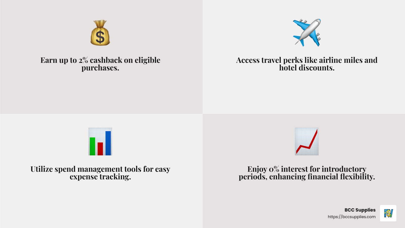Business credit cards offer rewards and perks that can improve your startup's financial flexibility. - business credit cards for startups infographic 4_facts_emoji_grey Business credit cards offer rewards and perks that can improve your startup's financial flexibility. - business credit cards for startups infographic 4_facts_emoji_grey
