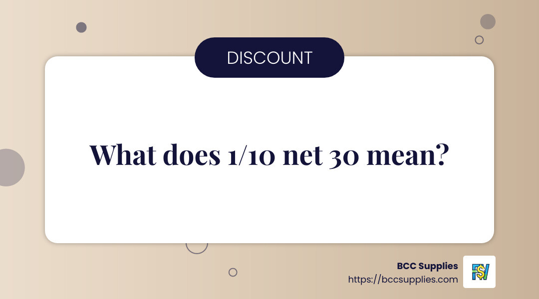 1% discount for early payment - how does a net 30 account work infographic simple-info-landscape-card
